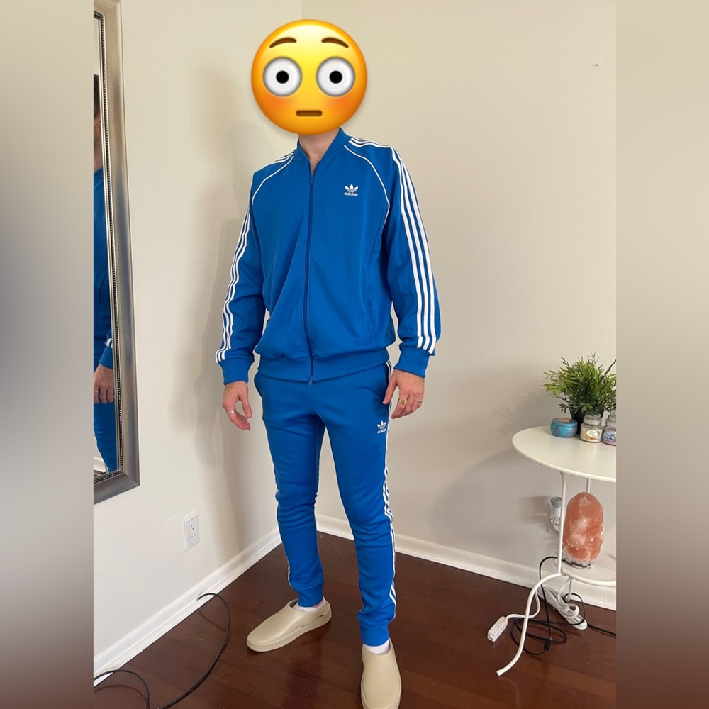 Adidas track jacket blue size extra large new with tag XL